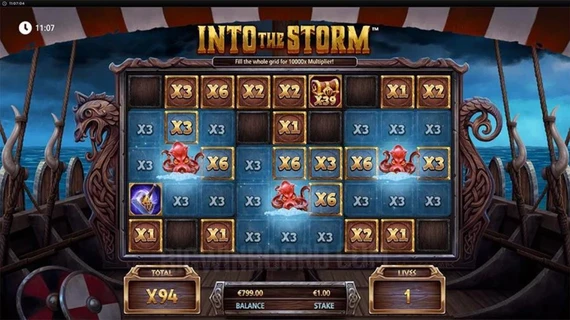 Into the storm slot gameplay